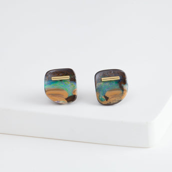 EDITIONS boulder opal small studs