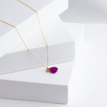 Load image into Gallery viewer, Ruby smiley necklace