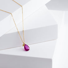 Load image into Gallery viewer, Ruby smiley necklace