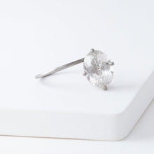 Load image into Gallery viewer, Fall in drop rutilated quartz ring - Platinum