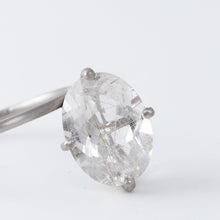 Load image into Gallery viewer, Fall in drop rutilated quartz ring - Platinum