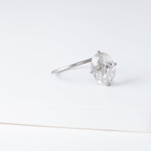 Load image into Gallery viewer, Fall in drop rutilated quartz ring - Platinum