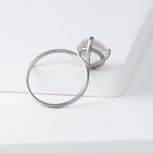 Load image into Gallery viewer, Fall in drop rutilated quartz ring - Platinum