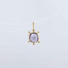 Load image into Gallery viewer, Tiny purple oval spinel and diamond necklace