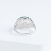 Load image into Gallery viewer, Mini rock round jade ring - silver
