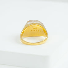 Load image into Gallery viewer, Mini rock faceted round rutilated quartz ring