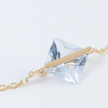 Load image into Gallery viewer, Band one-of-a-kind square aquamarine bracelet
