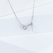 Load image into Gallery viewer, Band one-of-a-kind platinum rectangular aquamarine necklace