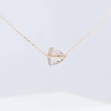Load image into Gallery viewer, Band one-of-a-kind trillion cut rutilated quartz necklace