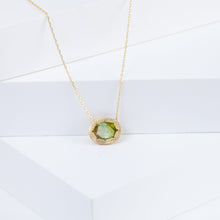 Load image into Gallery viewer, Ripple watermelon tourmaline necklace