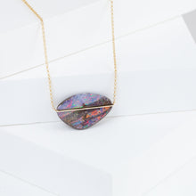 Load image into Gallery viewer, Band one-of-a-kind boulder opal necklace (No. 3994)