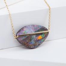 Load image into Gallery viewer, Band one-of-a-kind boulder opal necklace (No. 3994)