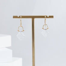 Load image into Gallery viewer, Carved crystal drop earrings