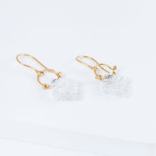 Load image into Gallery viewer, Carved crystal drop earrings