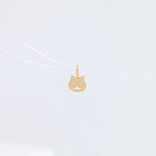 Load image into Gallery viewer, Diamond eyes cat face pendant necklace