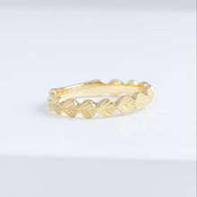 Load image into Gallery viewer, Leaf 3.4mm yellow gold ring (high-shine)