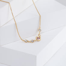 Load image into Gallery viewer, Gemstone pink and white sapphire necklace