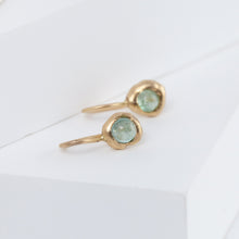 Load image into Gallery viewer, Petite Yui green tourmaline drop earrings