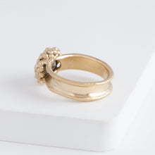 Load image into Gallery viewer, Lichen OOAK green sapphire ring