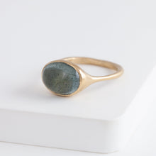 Load image into Gallery viewer, Gravity OOAK Moss Aquamarine ring B