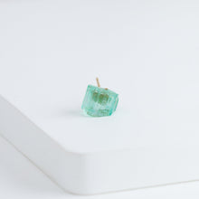 Load image into Gallery viewer, Rough stone emerald stud