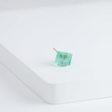 Load image into Gallery viewer, Rough stone emerald stud