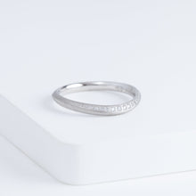 Load image into Gallery viewer, Currents 2.3mm platinum ring with pave diamonds