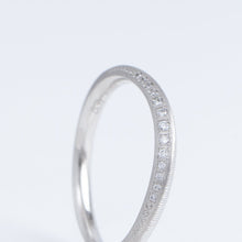 Load image into Gallery viewer, Currents 2.3mm platinum ring with pave diamonds