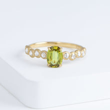 Load image into Gallery viewer, Pebble little one-of-a-kind green sapphire ring