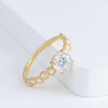 Load image into Gallery viewer, Pebble little solitaire diamond ring (made-to-order)