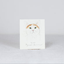 Load image into Gallery viewer, Ryoji Bannai - #2605 Brown and white tabby scratching cat