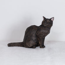 Load image into Gallery viewer, Ryoji Bannai - #2613 Black side sitting cat