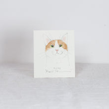 Load image into Gallery viewer, Ryoji Bannai - #2615 Brown and white side sitting cat