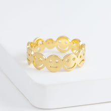 Load image into Gallery viewer, Smiley iconic ring (18K Yellow Gold)