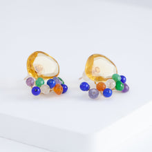 Load image into Gallery viewer, Fairy citrine and mixed stone earrings