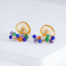 Load image into Gallery viewer, Fairy citrine and mixed stone earrings