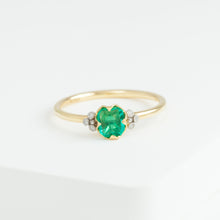 Load image into Gallery viewer, Enfold one-of-a-kind emerald and diamond ring
