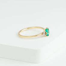 Load image into Gallery viewer, Enfold one-of-a-kind emerald and diamond ring