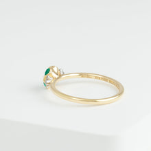 Load image into Gallery viewer, Enfold one-of-a-kind emerald and diamond ring