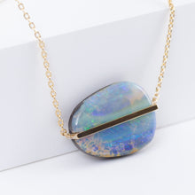 Load image into Gallery viewer, Band one-of-a-kind boulder opal necklace B