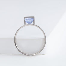 Load image into Gallery viewer, Band one-of-a-kind platinum icy sapphire ring