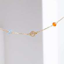 Load image into Gallery viewer, Multicolor stone smiley necklace