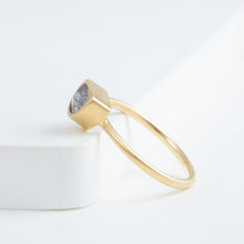 Load image into Gallery viewer, OOAK Half Moon salt and pepper diamond ring