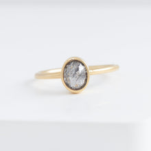 Load image into Gallery viewer, OOAK Oval salt and pepper diamond ring