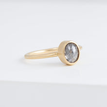 Load image into Gallery viewer, OOAK Oval salt and pepper diamond ring