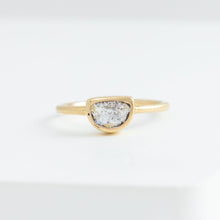 Load image into Gallery viewer, OOAK Half Moon salt and pepper diamond ring