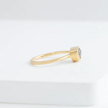 Load image into Gallery viewer, OOAK Half Moon salt and pepper diamond ring