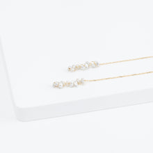 Load image into Gallery viewer, Sazare pearl chain drop earrings