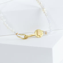 Load image into Gallery viewer, Tree charm white gemstones beads necklace