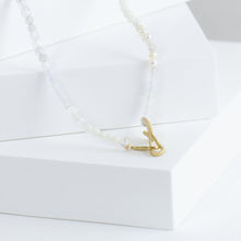 Load image into Gallery viewer, Tree charm white gemstones beads necklace